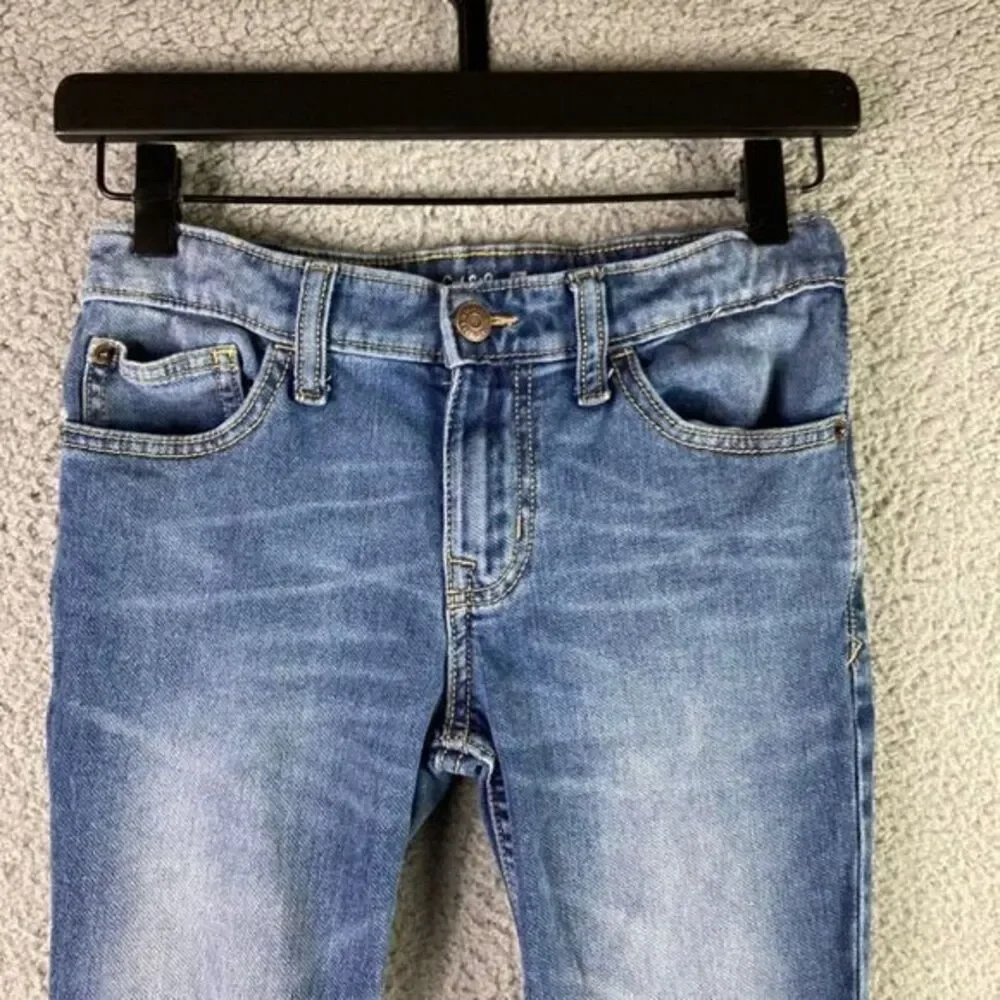 Cat & Jack Jeans Girls Size 8 Stretch Blue Denim Pants Bootcut Boot‎ Cut Youth